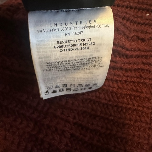 Moncler Deep Red Knit Beanie - Picture 5 of 6